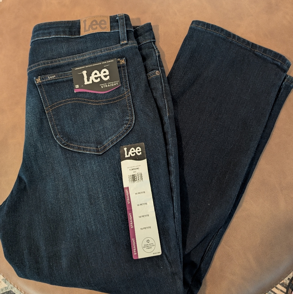Lee Women's Straight Jeans - Dark Blue